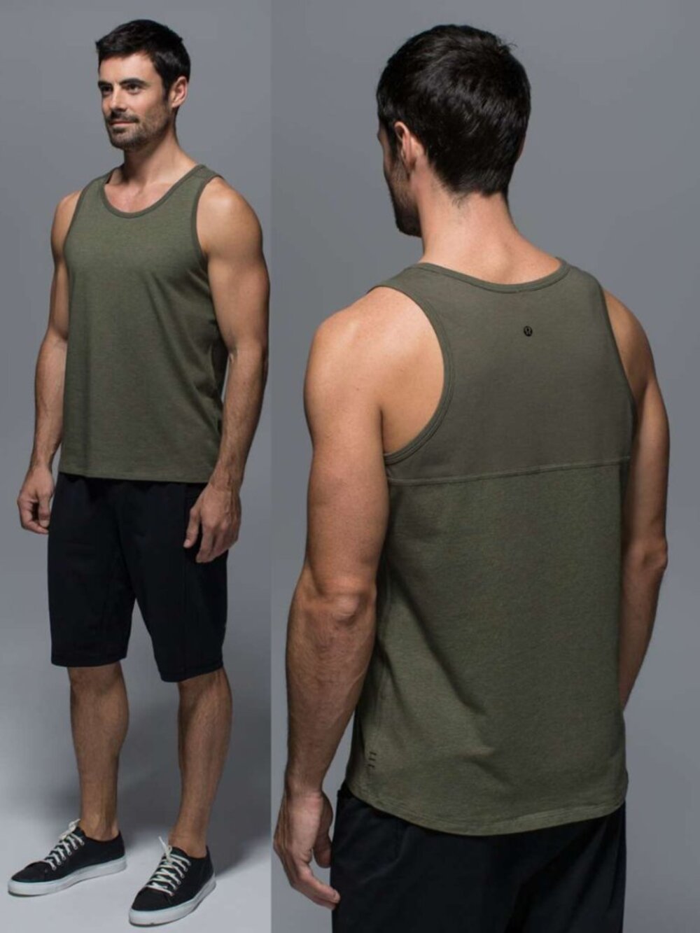 Lululemon Fatigue Green Vitasea Post Practice Tank